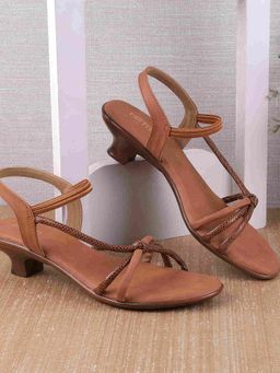 Metro - Women Tan Sandal Heels