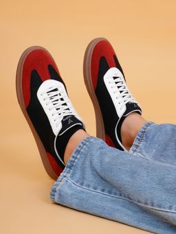 Yoho - Stitch Men’S Premium Suede Cushioned Slip On Navy Blue Sneakers