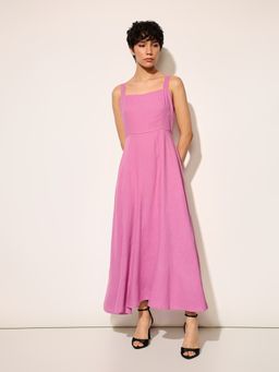 ONLY - Womens Fit and Flare Pink Dress