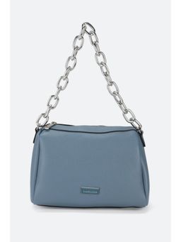 Van Heusen - Women Blue Solid Casual Handbag