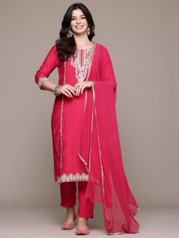 Readiprint - Viscose Magenta Kurta and Pant with Dupatta (Set of 3)