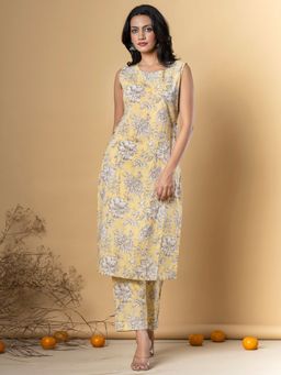 Readiprint - Cotton Fabric Yellow Color Kurta and Pant (Set of 2)