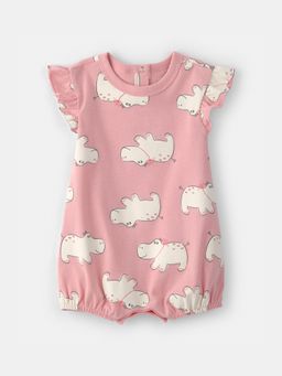 Carter's - Baby Girl Pink Hippo Romper