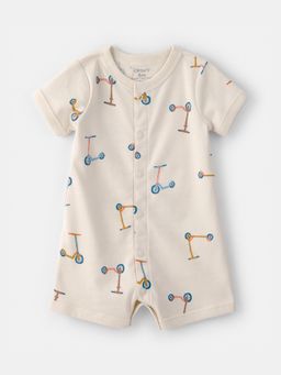 Carter's - Baby Boy Beige Scooter Romper