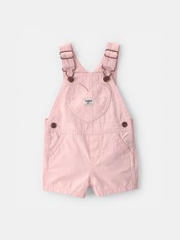 Oshkosh B'gosh - Baby Girl Pink Heart Pocket Canvas Dungaree