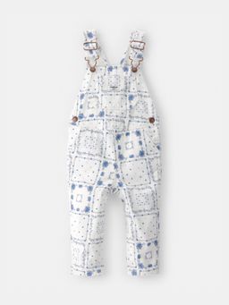Oshkosh B'gosh - Baby Girl White Bandana Dungaree
