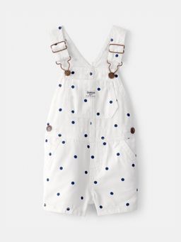 Oshkosh B'gosh - Baby Girl White Polka Dot Dungaree