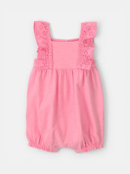Carter's - Baby Girl Pink Eyelet Sleeveless Romper