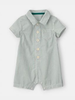 Carter's - Baby Boy Green Stripe Romper