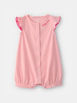 Carter's - Baby Girl Pink Little One Rib Romper