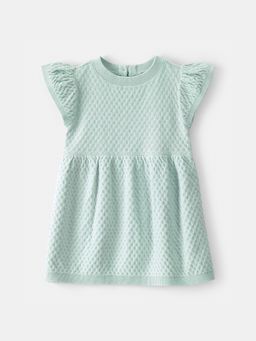 Carter's - Baby Girl Green Sweater Dress with Bloomer
