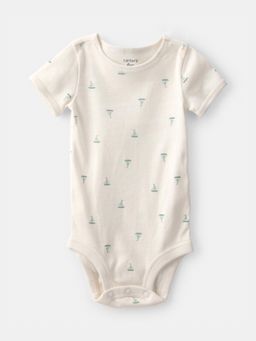 Carter's - Baby Boy Green Sailboat Dungaree with Bodysuit