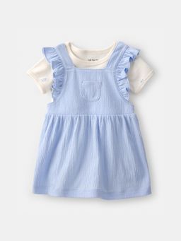 Carter's - Baby Girl Blue Dungaree with Bodysuit