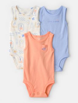 Carter's - Baby Boy Multi-Color Sunshine Sleeveless Onesies (Pack of 3)