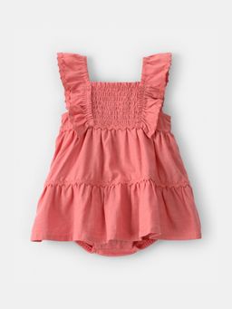 Carter's - Baby Girl Pink Ruffle Sleeveless Dress with Attached Bloomer