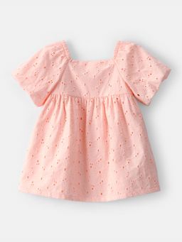 Carter's - Baby Girl Pink Eyelet Dress with Bloomer