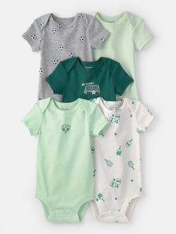 Carter's - Baby Boy Multi-Color Sports Printed Onesies (Pack of 5)