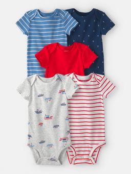 Carter's - Baby Boy Multi-Color Nautical Onesies (Pack of 5)