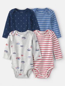 Carter's - Baby Boy Multi-Color Long-Sleeve Onesies (Pack of 4)
