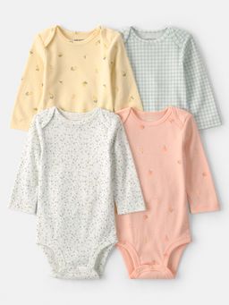 Carter's - Baby Girl Multi-Color Long-Sleeve Onesies (Pack of 4)