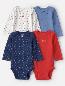 Carter's - Baby Girl Multi-Color Long-Sleeve Onesies (Pack of 4)
