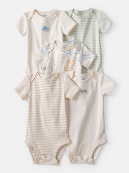 Carter's - Baby Boy Multi-Color Animals Onesies (Pack of 5)