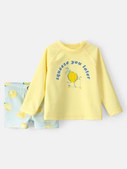 Carter's - Baby Boy Yellow Lemon Rashguard Swimsuit Set