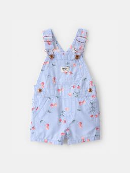 Oshkosh B'gosh - Baby Girl Blue Cherry Canvas Dungaree