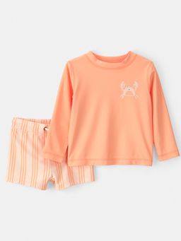 Carter's - Baby Boy Orange Rashguard Swimsuit Set