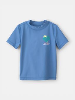Carter's - Boys Blue Palm Tree Solid Swimwear T-shirt