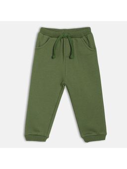 MINI KLUB - Olive Cotton Solid Joggers