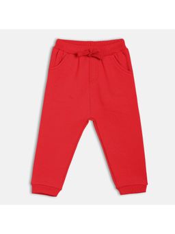 MINI KLUB - Red Cotton Solid Joggers