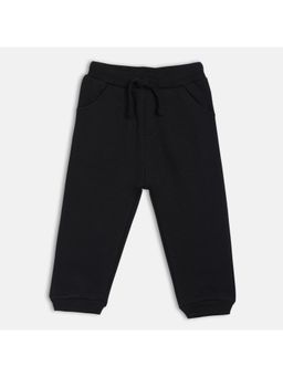 MINI KLUB - Black Cotton Solid Joggers
