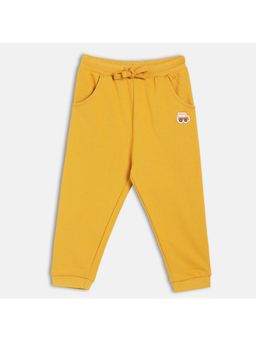 MINI KLUB - Mustard Cotton Solid Knit Joggers