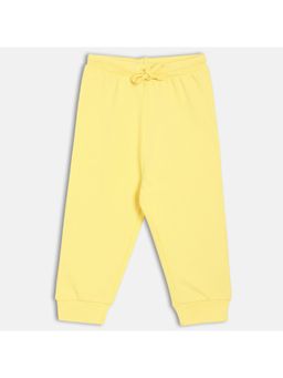 MINI KLUB - Yellow Cotton Solid Joggers