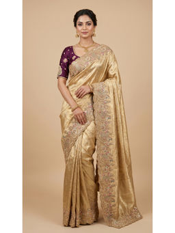 Dress & Dazzle - Gold Silk Saree