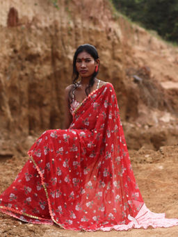 Forreal - Red Lali Saree