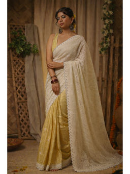 Forreal - Cream Annada Saree