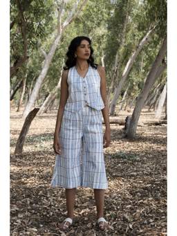 Pichori - Women White Hand Block Printed Cotton Co-ord Set