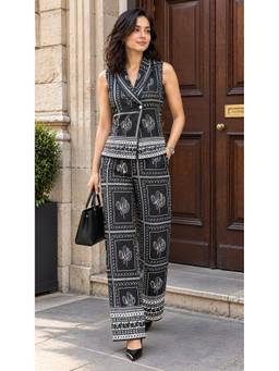 HOUSE OF MIRA - Black Printed Co-Ord Set