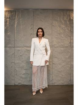 VALESI - White Veronica Blazer Long Dress