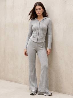 Outzidr - Grey Zip Up Fitted Co-Ord Set