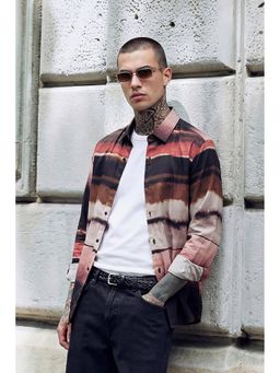 Snitch - Multicolour Abstract Full Sleeves Slim Casual Shirt for Men