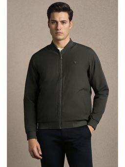 Louis Philippe - Men Casual Black Solid Jacket