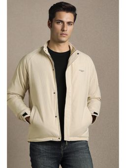 Louis Philippe - Men Casual Beige Solid Jacket