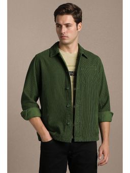 Louis Philippe - Men Casual Green Corduroy Jacket