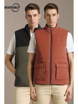 Louis Philippe - Men Casual Reversible Sleeveless Jacket