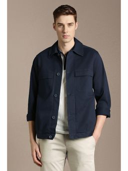 Louis Philippe - Men Casual Navy Solid Shacket