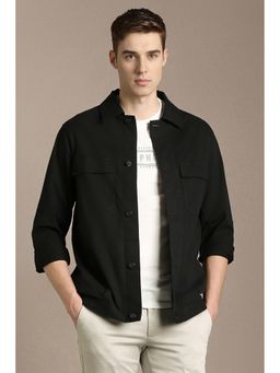 Louis Philippe - Men Casual Black Solid Shacket