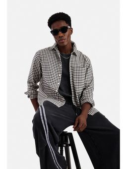 Snitch - Olive Gingham Full Sleeves Regular Casual Shirt for Men